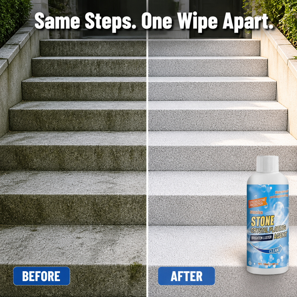 StoneLustre™ — Wipe Dull, Grimy Stone Back to a Bright, Water-Resistant Shine