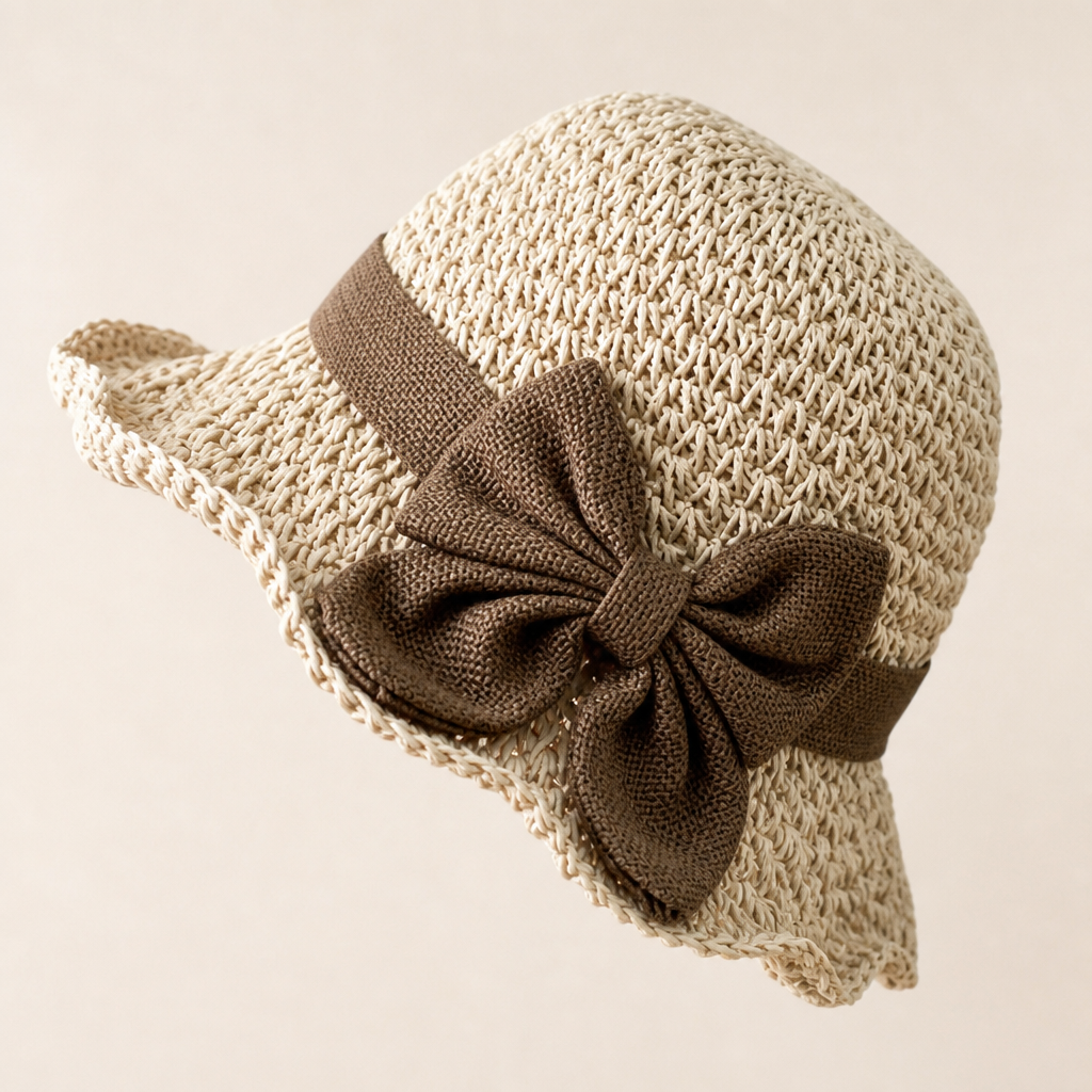 Solenza™ – Elegant Packable Straw Sun Hat with Bow