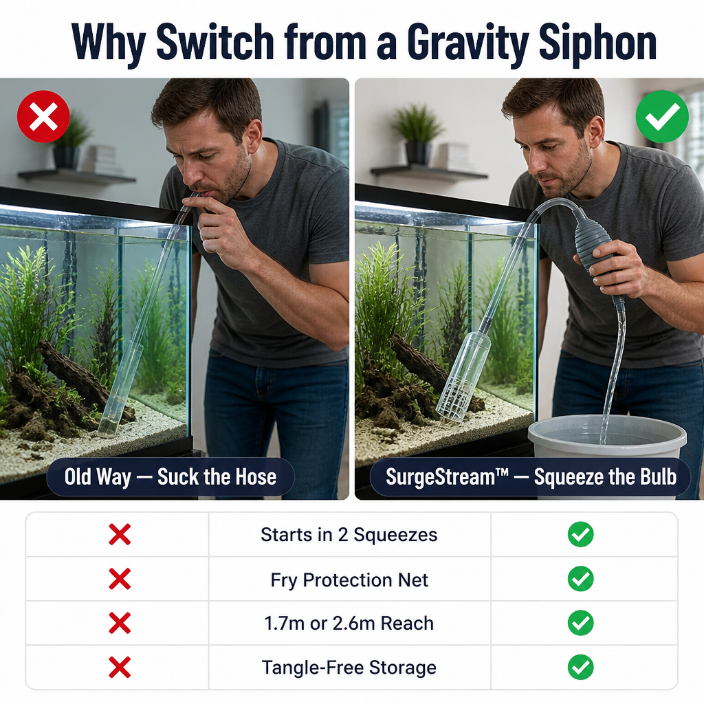 SurgeStream™ — Drain 30L of Tank Sludge in 5 Minutes Flat