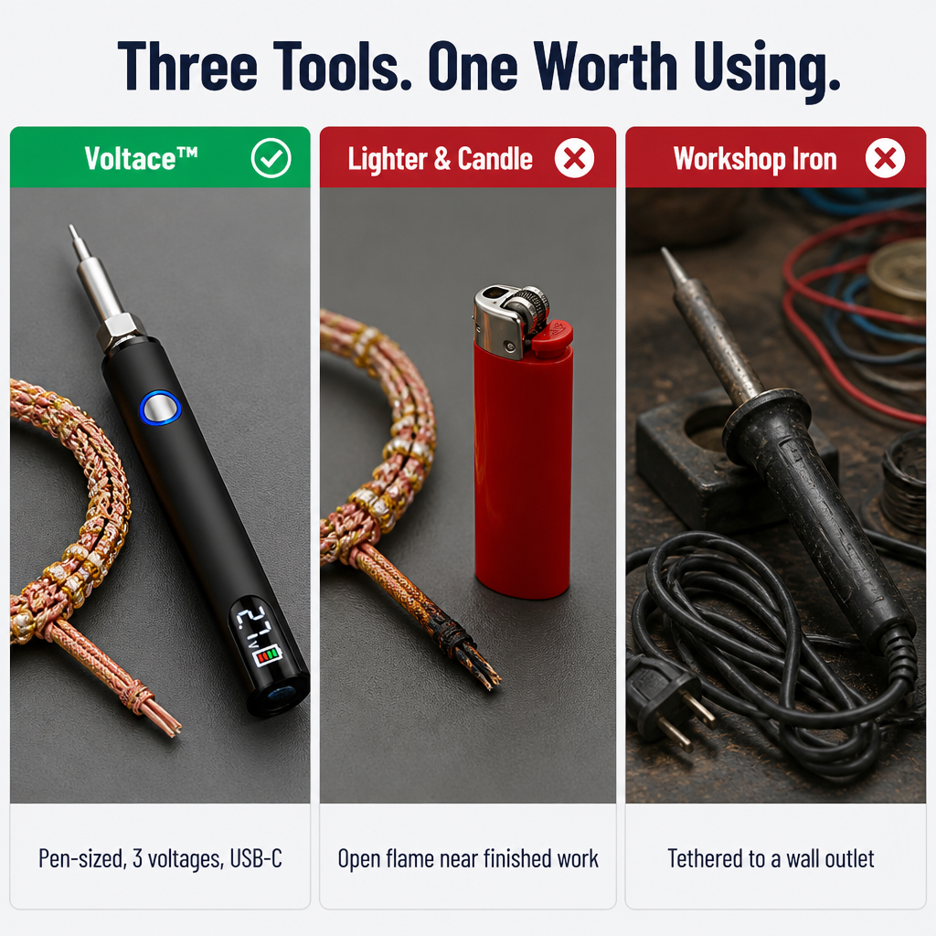 Voltace™ — Seal Bracelet Cords & Solder Wires Without the Lighter Mess