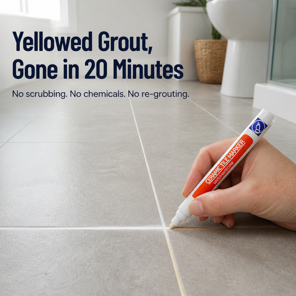 BioShieldSeal™ — Refresh Yellowed Grout Lines to Brand-New White in 20 Minutes