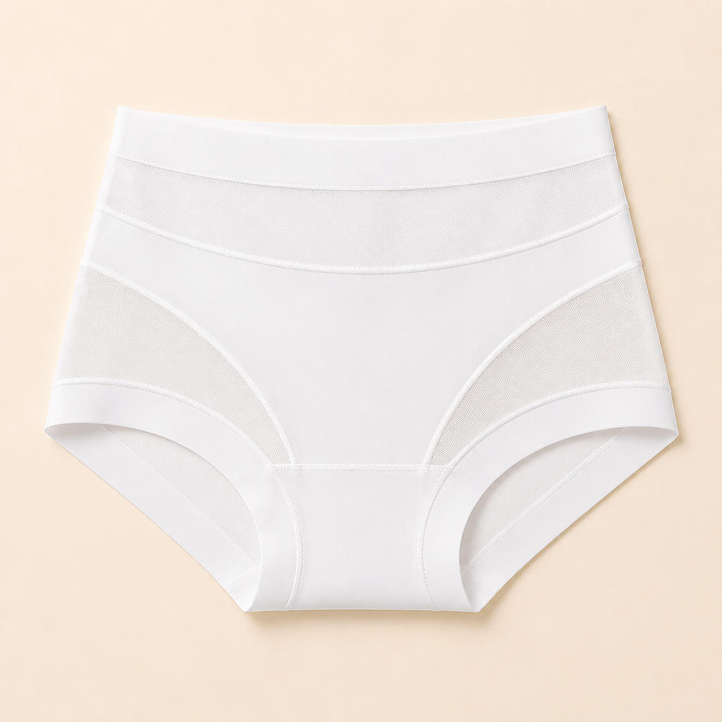 PureForte™ – High-Waist Sculpting Mesh Brief with Antibacterial Silk Gusset