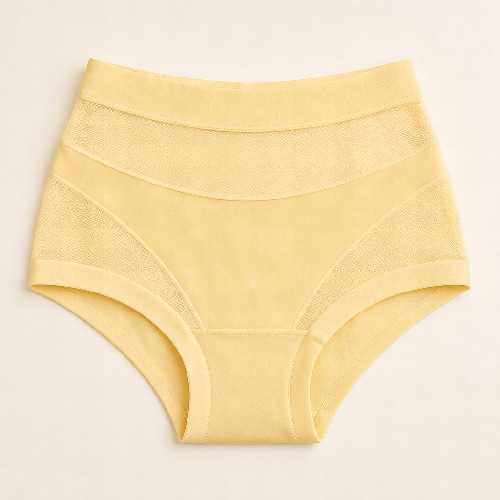 PureForte™ – High-Waist Sculpting Mesh Brief with Antibacterial Silk Gusset