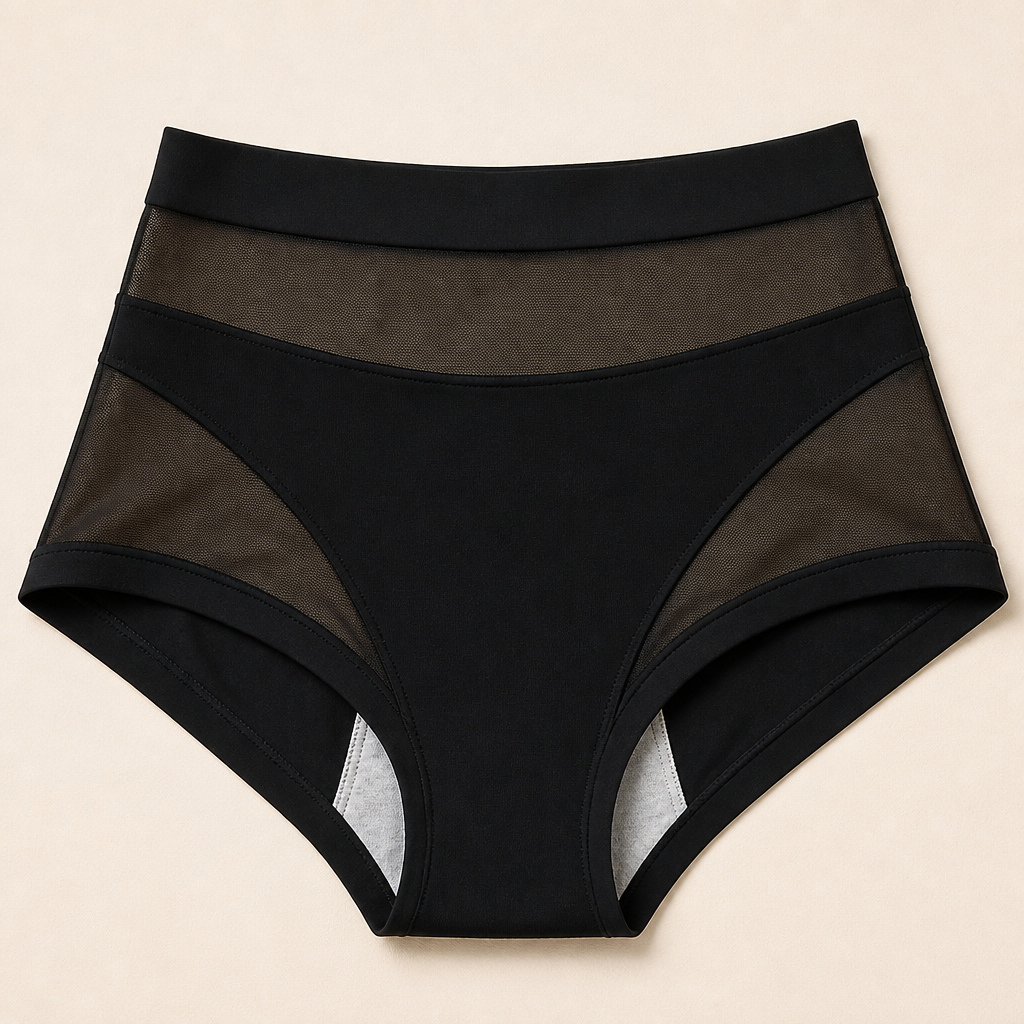 PureForte™ – High-Waist Sculpting Mesh Brief with Antibacterial Silk Gusset