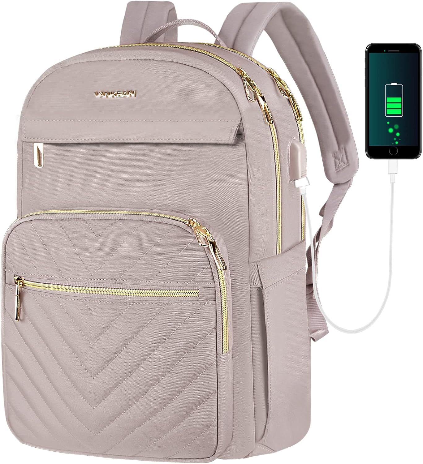 Slim Waterproof Backpack with USB Port for 15.6" Laptops – BreezePack