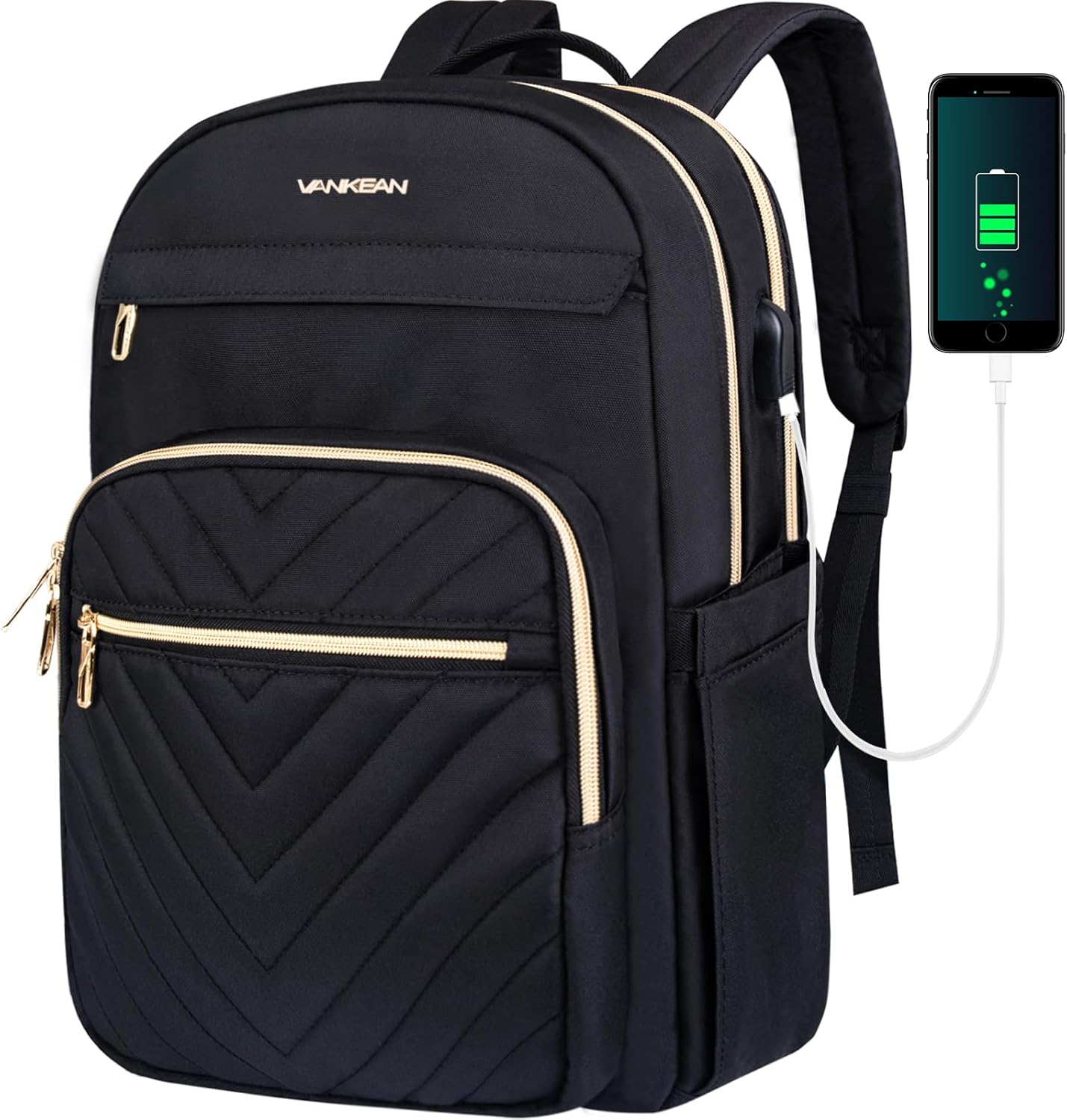 Slim Waterproof Backpack with USB Port for 15.6" Laptops – BreezePack