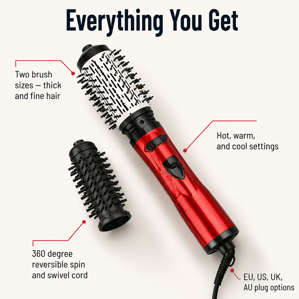 VivoLuxe™ — Curl, Dry & Add Volume in One Pass Without the Tangle