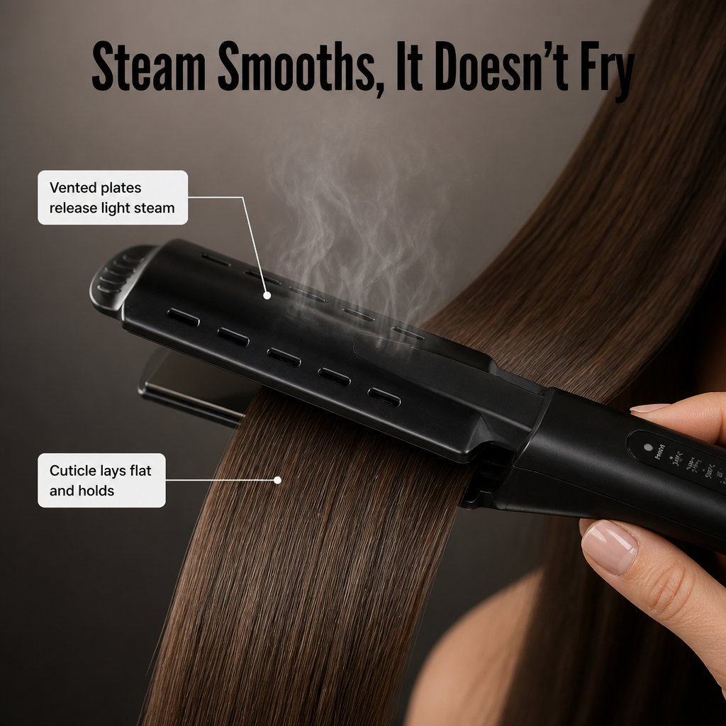 LunaSilk™ Pro — Steam Your Frizz Smooth and Make It Stay Past Lunch