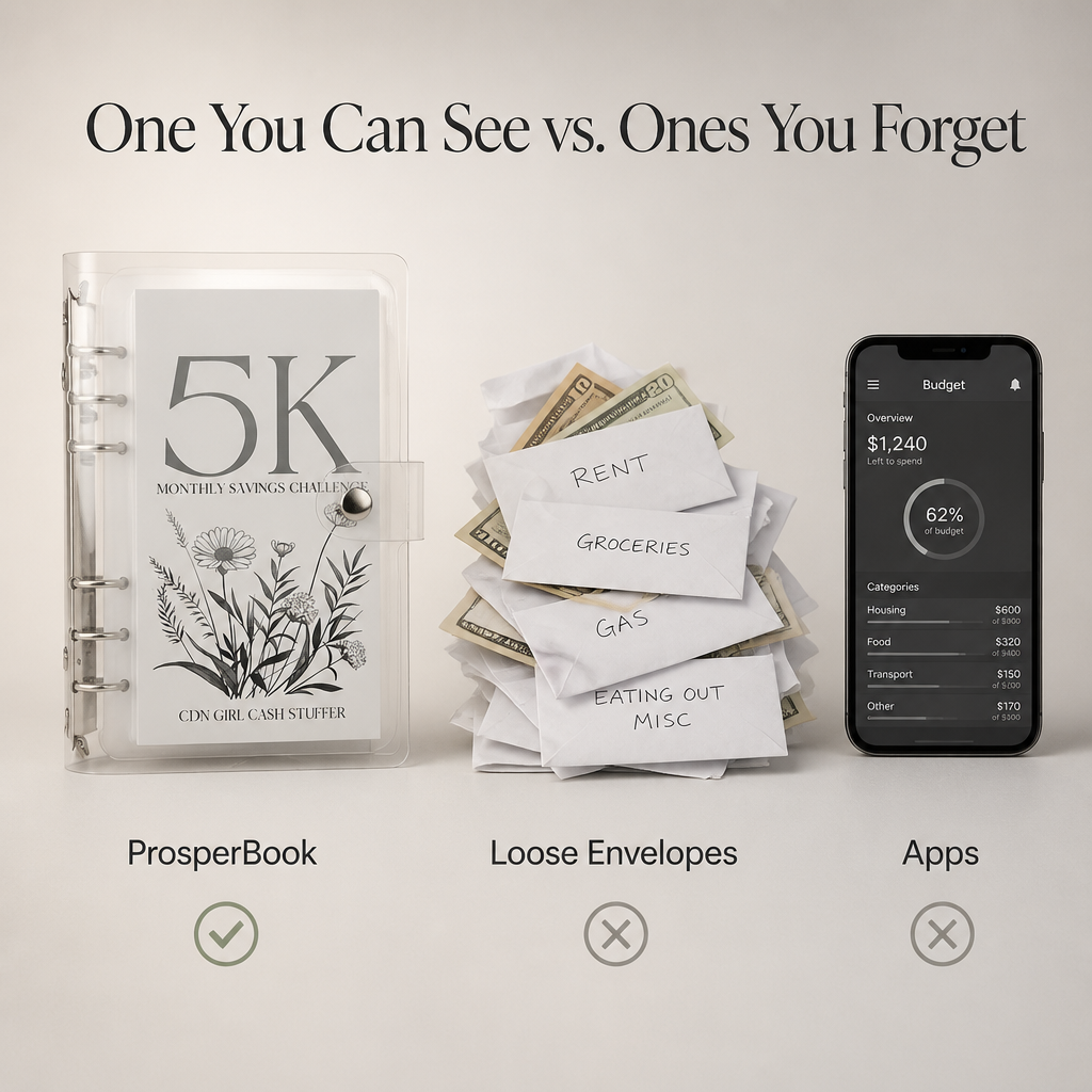 ProsperBook™ — Watch Your Savings Goal Fill Up One Envelope at a Time