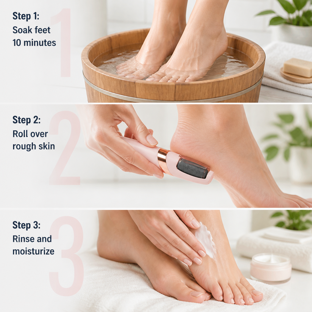 VelveteEase™ — File Away Cracked Heels and Walk Pain-Free in Minutes