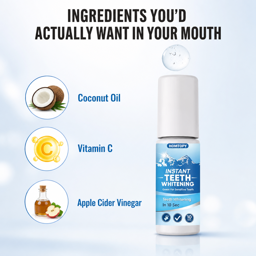 PureWhitePulse™ — Paint On a Whiter Smile in 10 Seconds, Zero Sensitivity