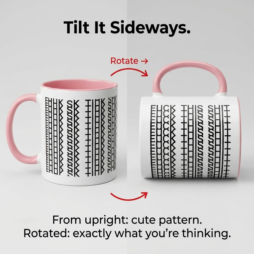 VibeSip™ — Hide Your Loudest Workday Thoughts Behind a Cute Pattern