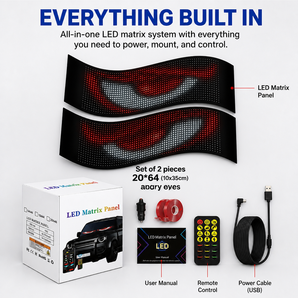 Vyzora™ Matrix LED Screen — Make Your Ride Impossible to Ignore, Anytime, Anywhere