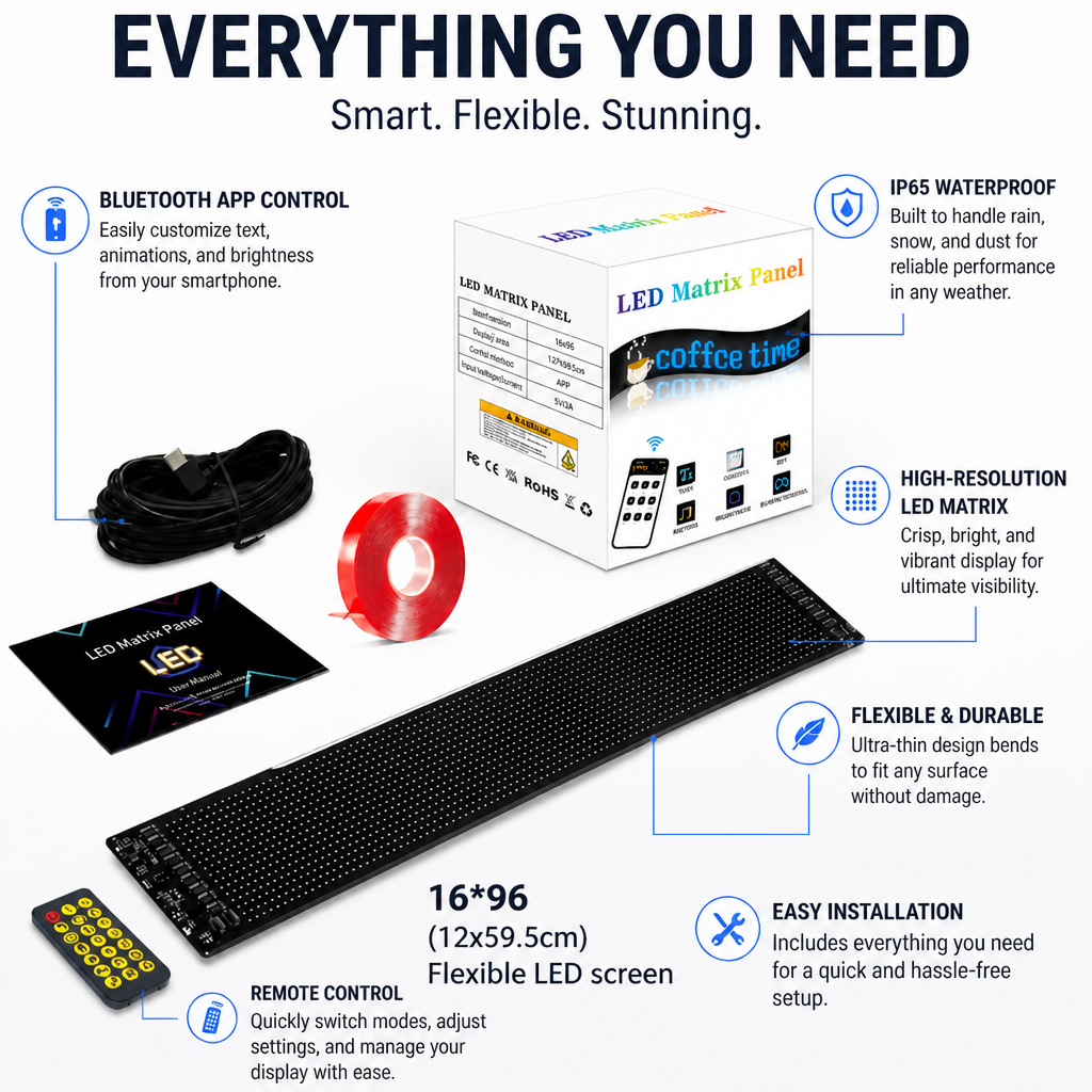 Vyzora™ Matrix LED Screen — Make Your Ride Impossible to Ignore, Anytime, Anywhere
