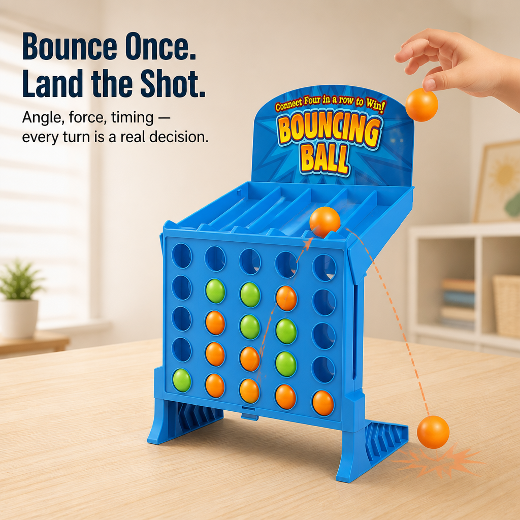 AimVenture™ — Bounce-Shoot Connect 4 That Gets Kids Off Screens and Laughing Loud