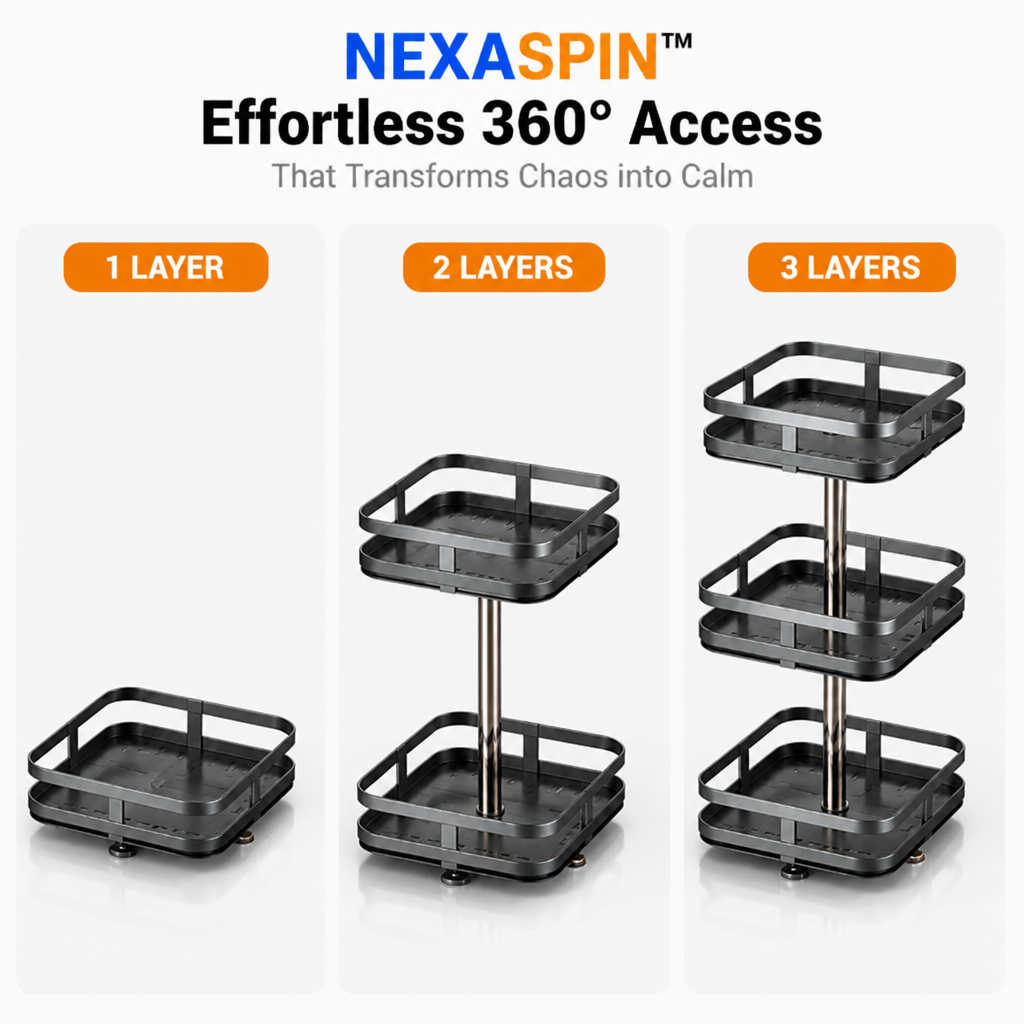 NexaSpin™ — Effortless 360° Access That Transforms Chaos into Calm