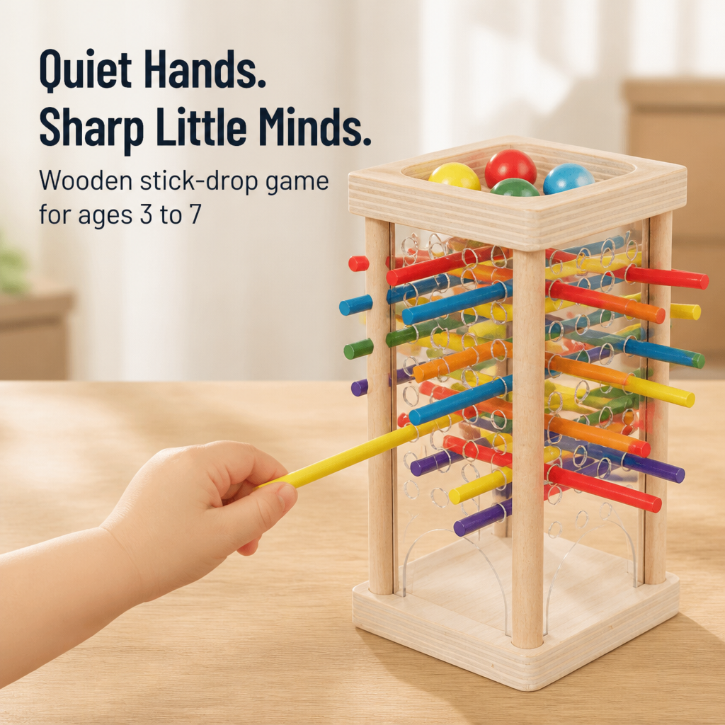 BrainiQ™ — Build Focus, Patience & Color Smarts With 30 Wooden Sticks