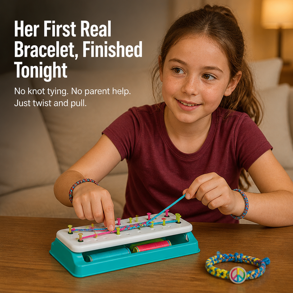 TwistCraze™ — Braid Real Friendship Bracelets in Minutes Without Tangles or Tears