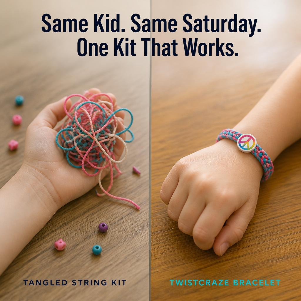 TwistCraze™ — Braid Real Friendship Bracelets in Minutes Without Tangles or Tears