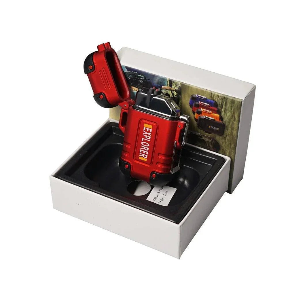 Waterproof Dual Arc Lighter with USB Rechargeable Plasma for Outdoor Use
