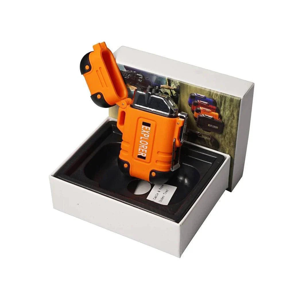 Waterproof Dual Arc Lighter with USB Rechargeable Plasma for Outdoor Use