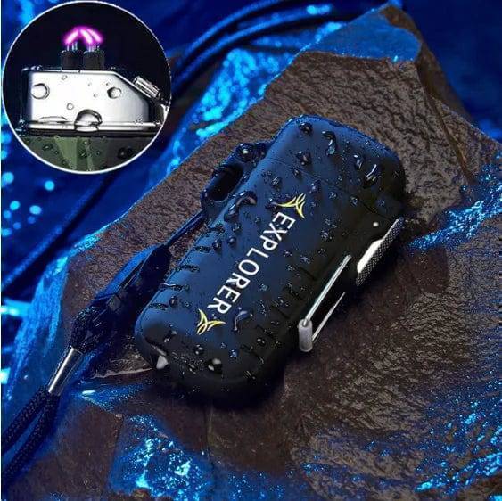 Waterproof Dual Arc Lighter with USB Rechargeable Plasma for Outdoor Use