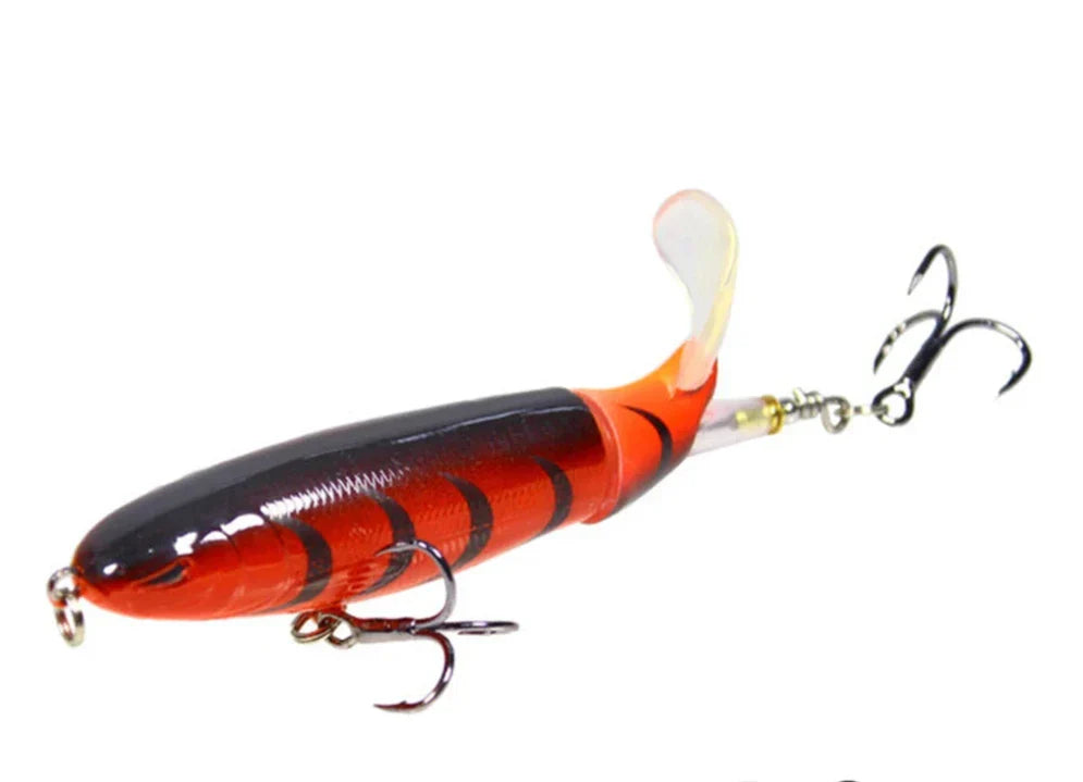 Fishing Lure with Soft Spinning Tail - Whopper Plopper Style
