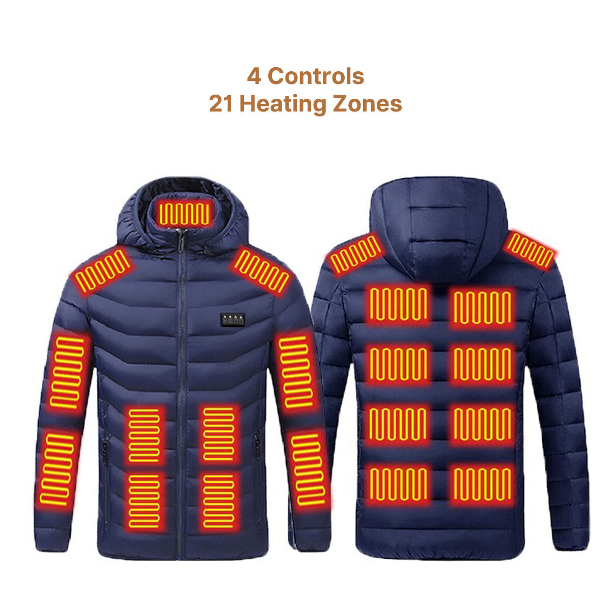 Windproof Camping Jacket for Women with Three Heat Settings