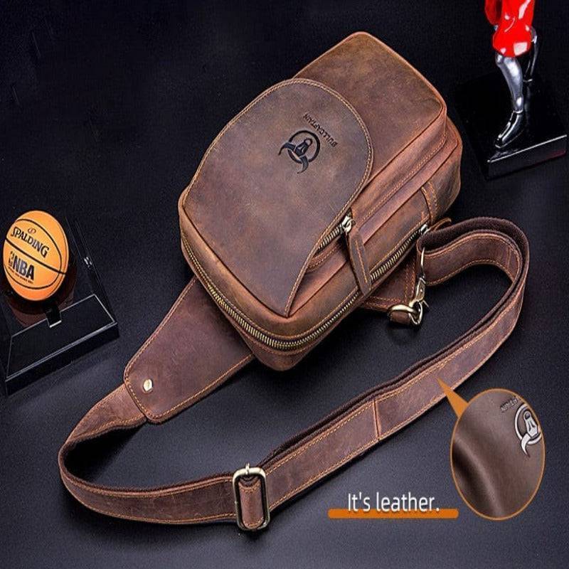 Crossbody Leather Shoulder Bag for Women in Retro Style