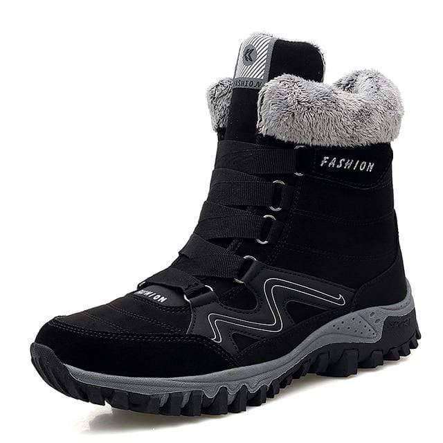 Warm Outdoor Snow Boots for Women in Suede Leather