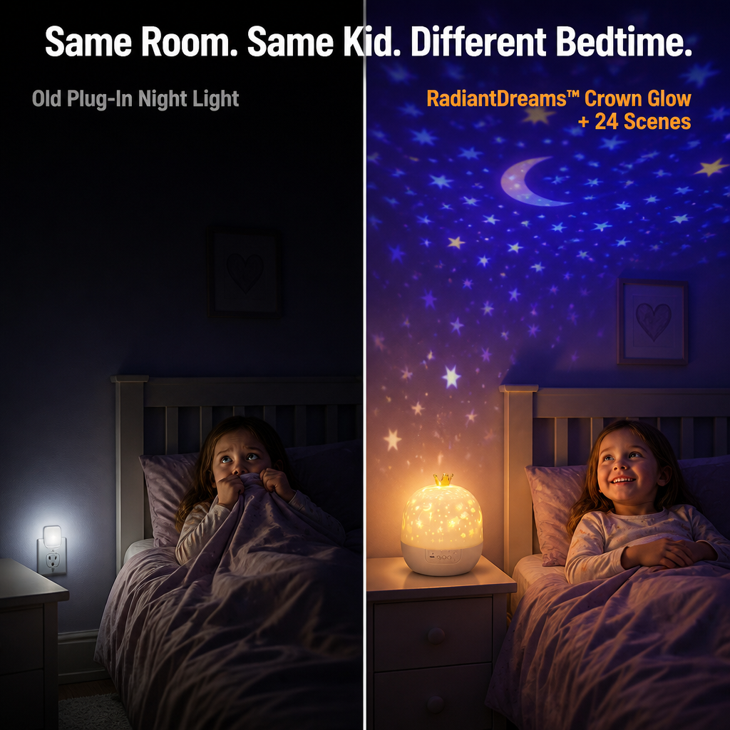 RadiantDreams™ — End Bedtime Battles With 24 Sky and Ocean Projection Scenes