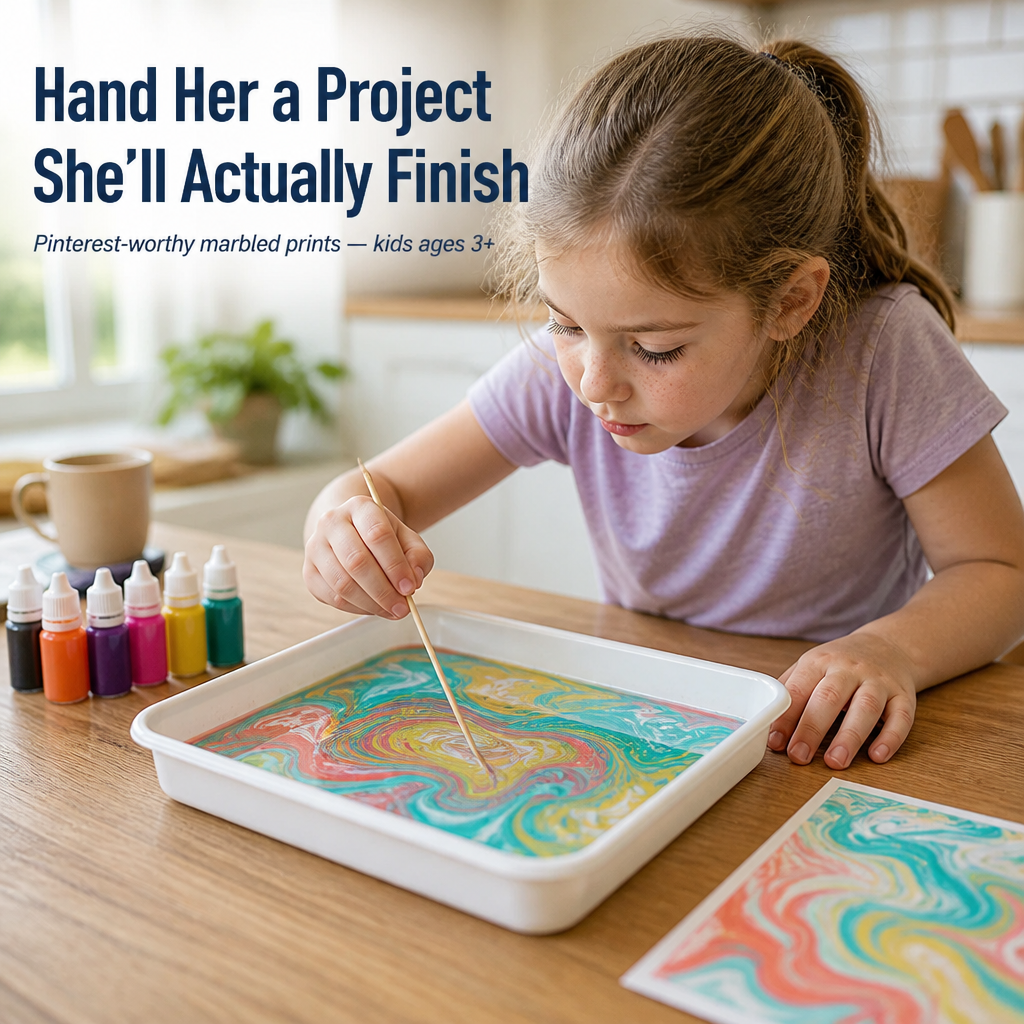 SplashMuse™ Marbling Paint Kit — Swirl, Lift & Hang Real Marbled Prints Kids Make Themselves