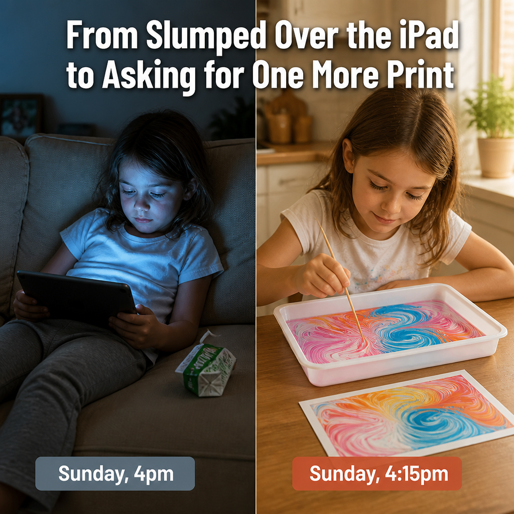 SplashMuse™ Marbling Paint Kit — Swirl, Lift & Hang Real Marbled Prints Kids Make Themselves