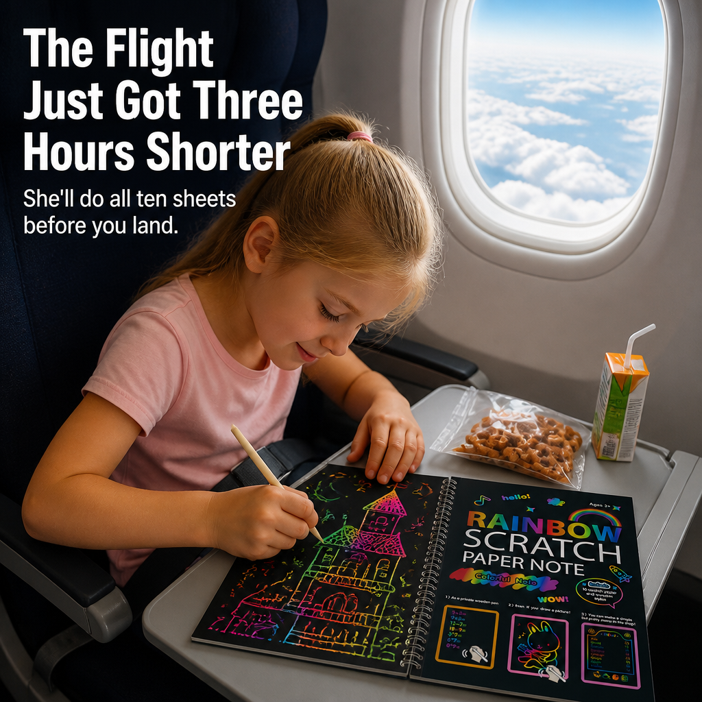 VividDreams™ Scratch Art Notebook — Trade Screen Time For Quiet, Mess-Free Rainbow Hours