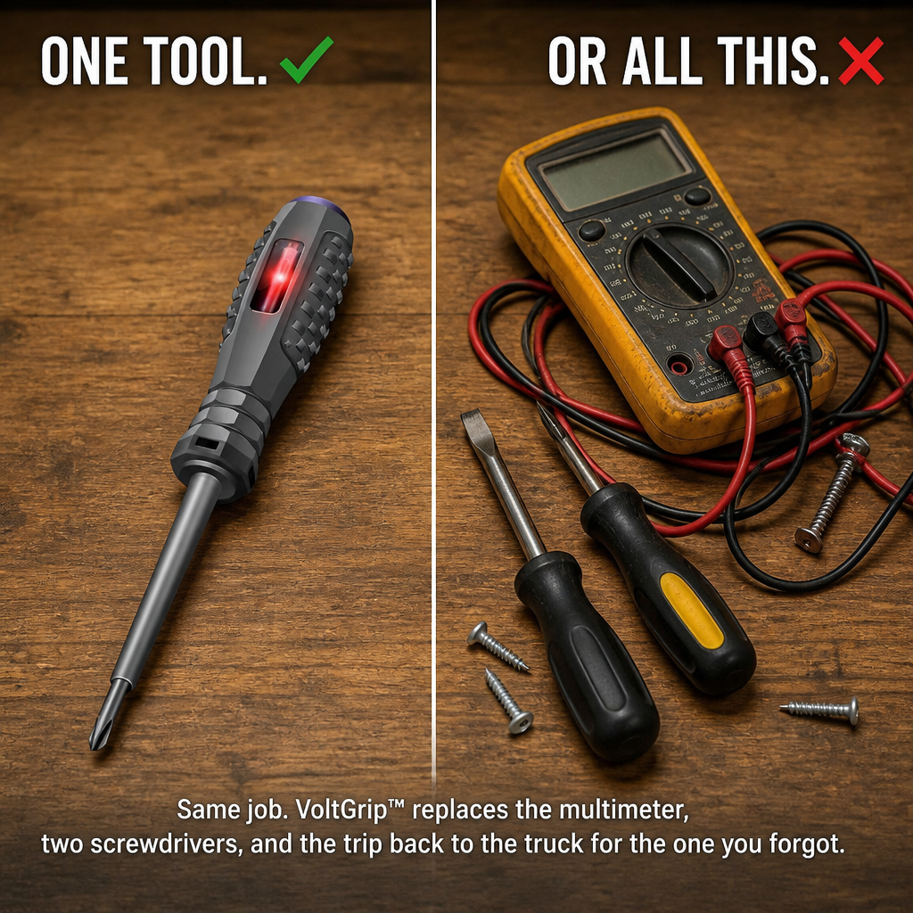 VoltGrip™ — Drive Screws and Spot Live Wires With One Pocket Tool