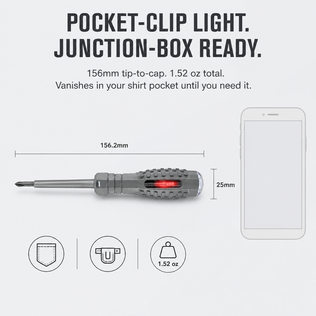 VoltGrip™ — Drive Screws and Spot Live Wires With One Pocket Tool