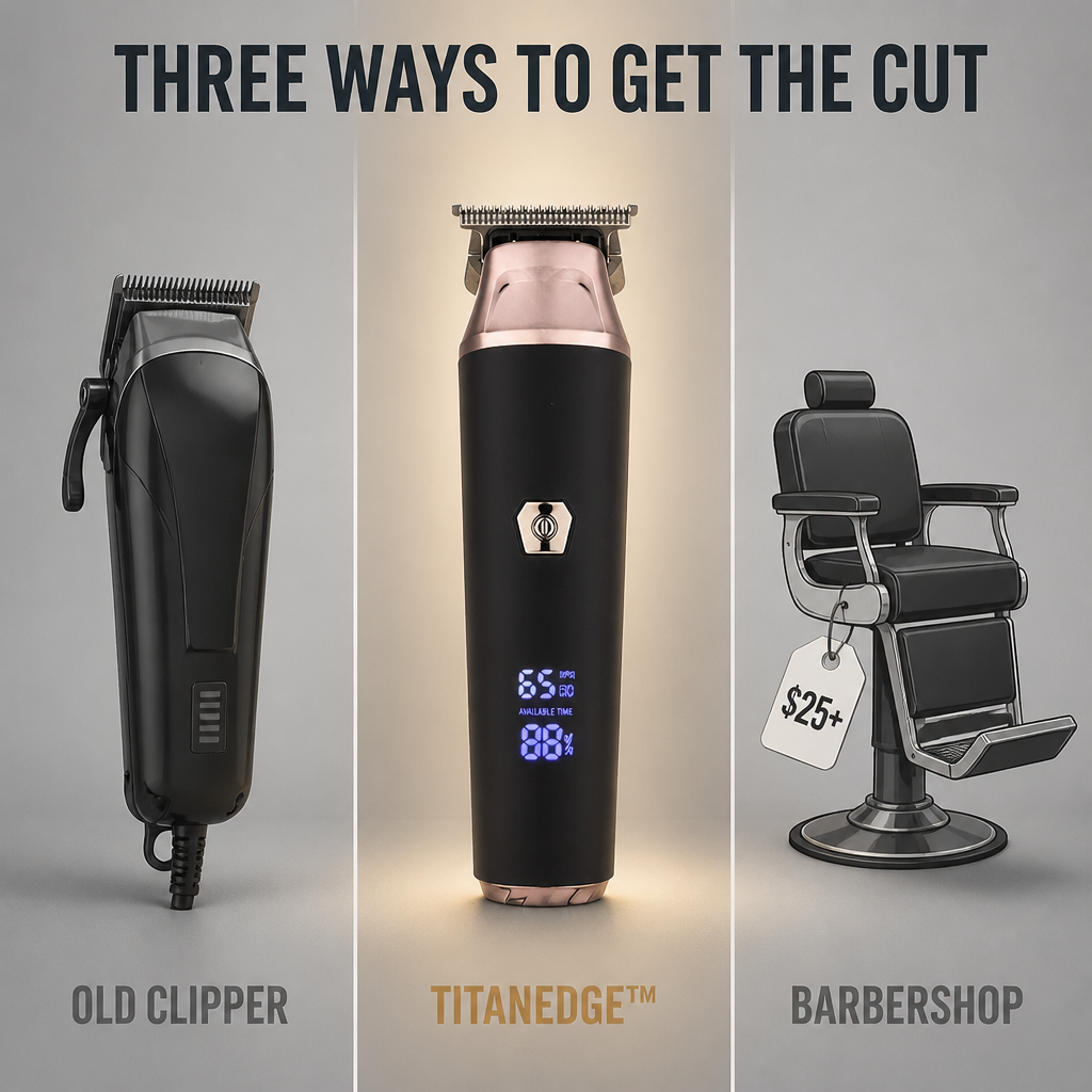 TitanEdge™ — Cut Pro Fades At Home Without Mid-Cut Battery Deaths