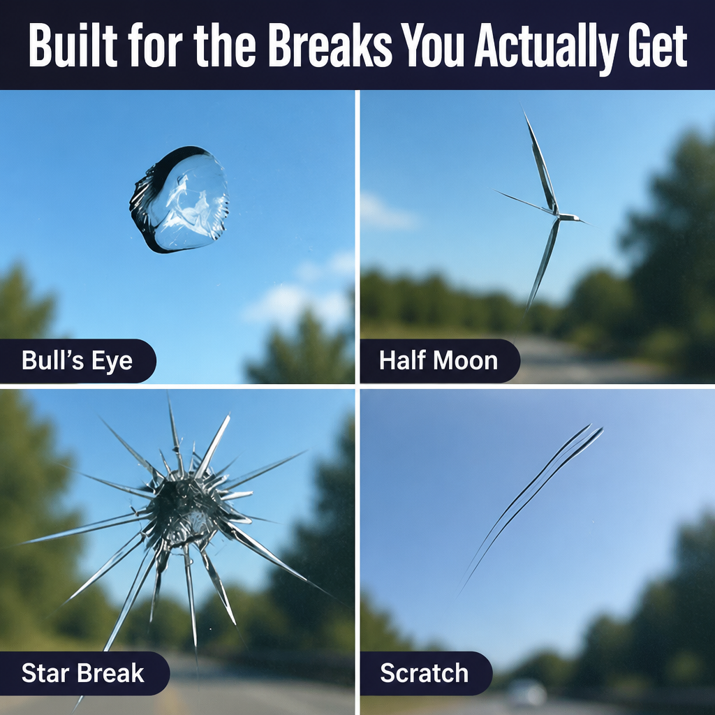 GlassGuardPro™ — Stop Your Windshield Chip From Spreading and Save the Replacement Bill