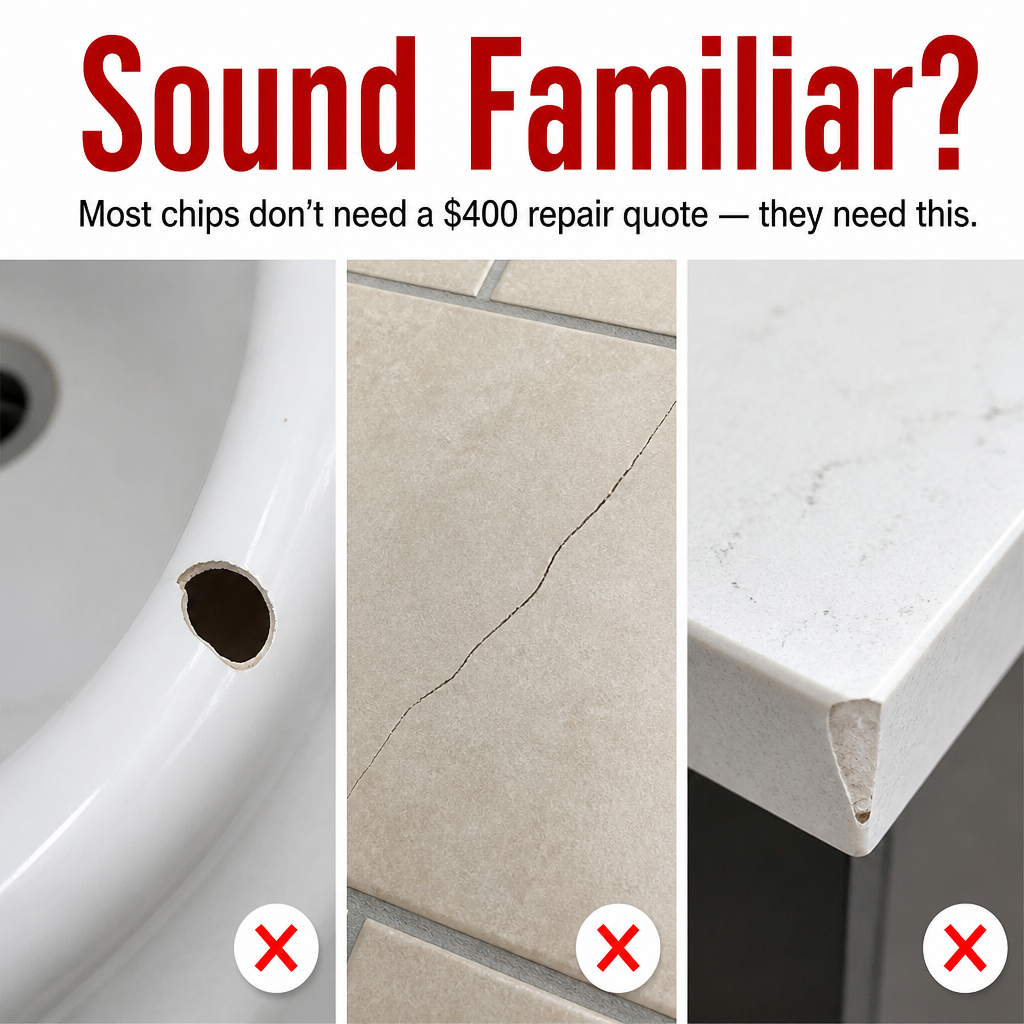StoneMend™ — Patch Cracks, Chips & Holes In Tiles, Sinks & Stone