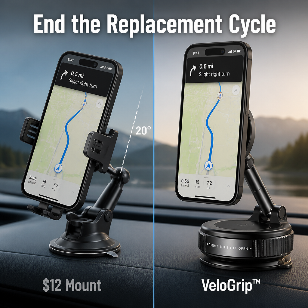 VeloGrip™ — Lock Your Phone Down Through Every Bump, Brake & Backroad