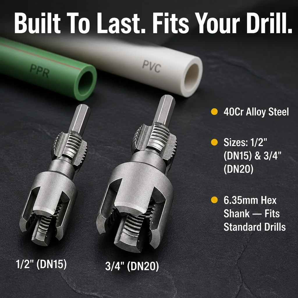 SteelTight™ — Thread Plastic Pipe Inside & Out in One Pass, Zero Leaks