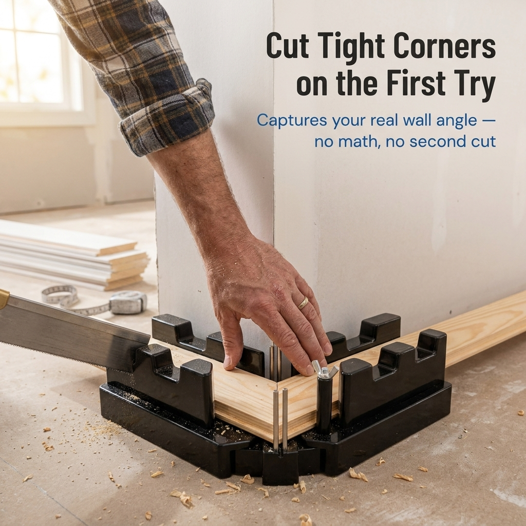 MiterMate™ — Cut Tight Corner Joints Without the Miter-Saw Math