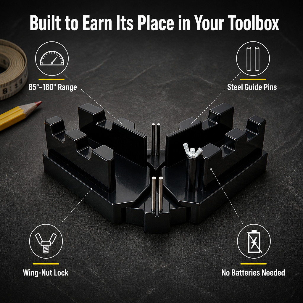 MiterMate™ — Cut Tight Corner Joints Without the Miter-Saw Math
