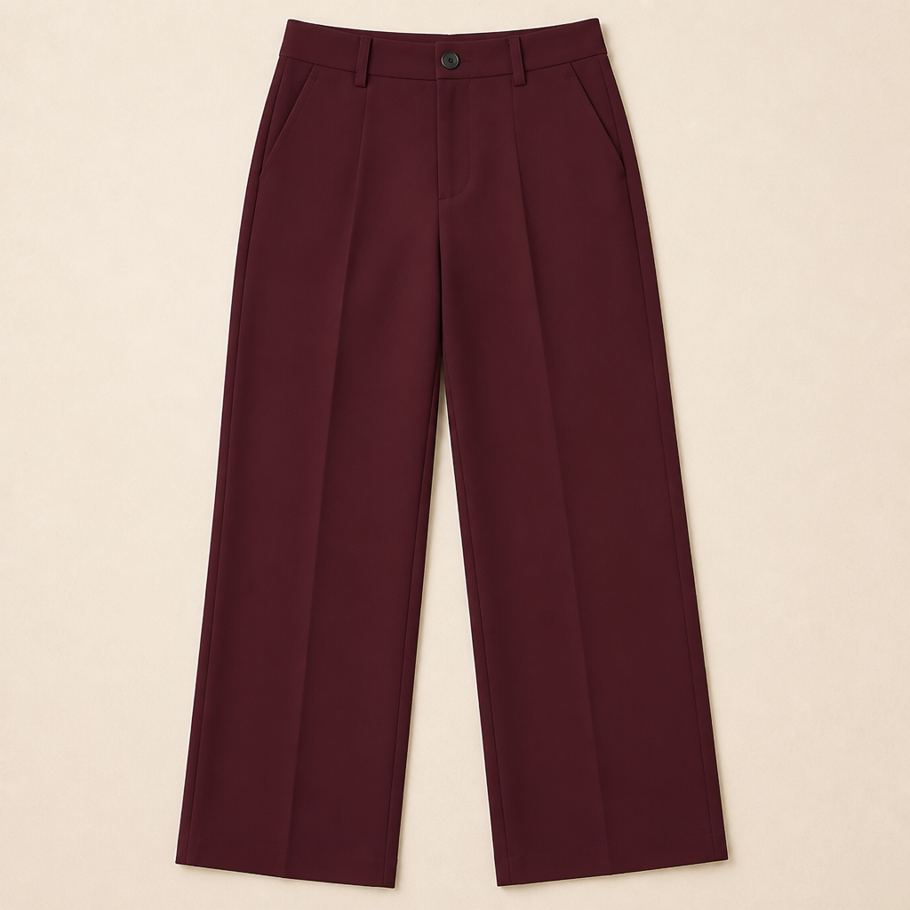 SilhouetteRx™ – Tailored High-Waist Wide-Leg Trousers with Front Pleat