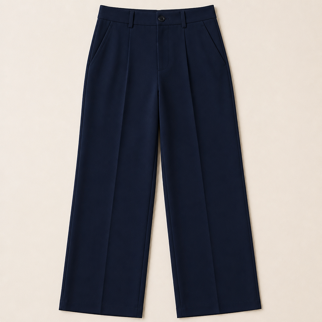 SilhouetteRx™ – Tailored High-Waist Wide-Leg Trousers with Front Pleat