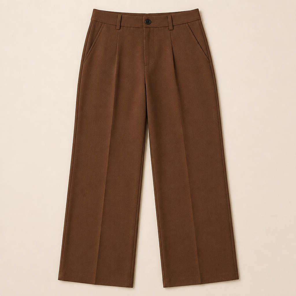 SilhouetteRx™ – Tailored High-Waist Wide-Leg Trousers with Front Pleat