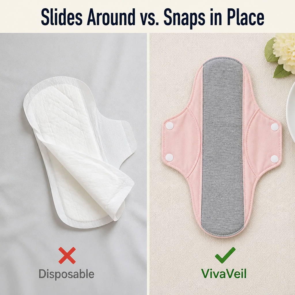 VivaVeil™ — Snap In, Stay Dry & Ditch Itchy Disposable Pads for Good