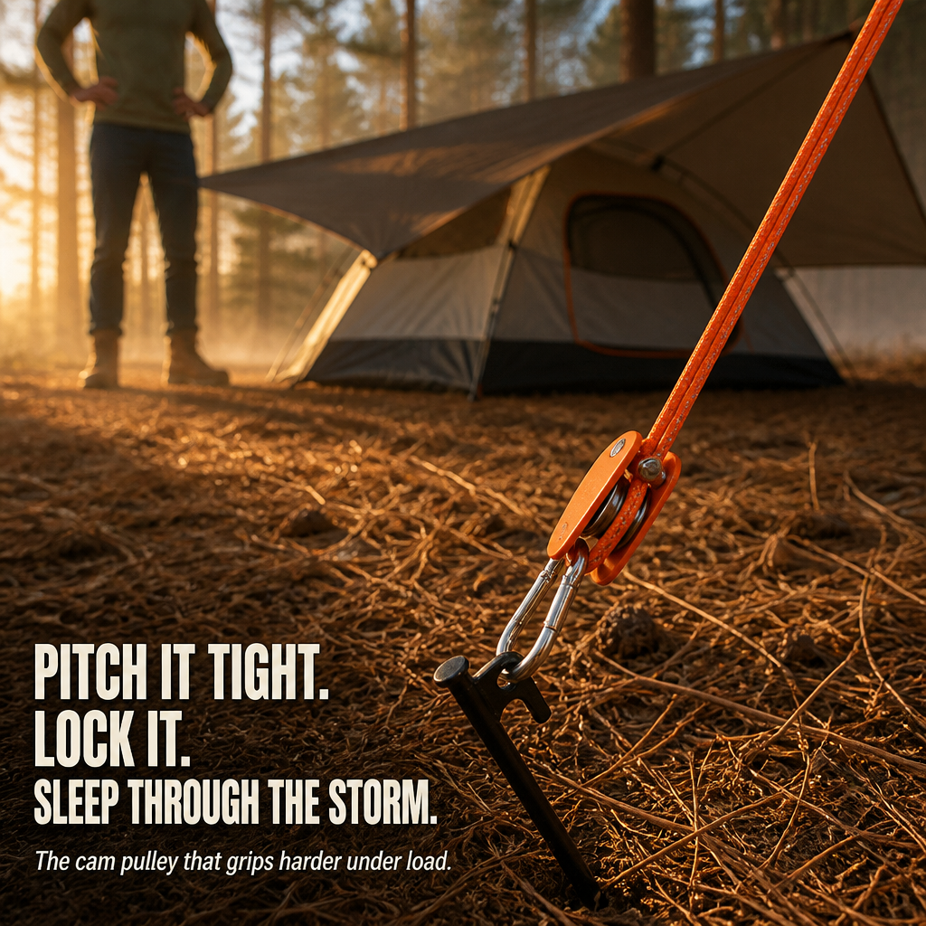StrataLink™ — Pitch It Tight, Lock It Once, Forget the Knots