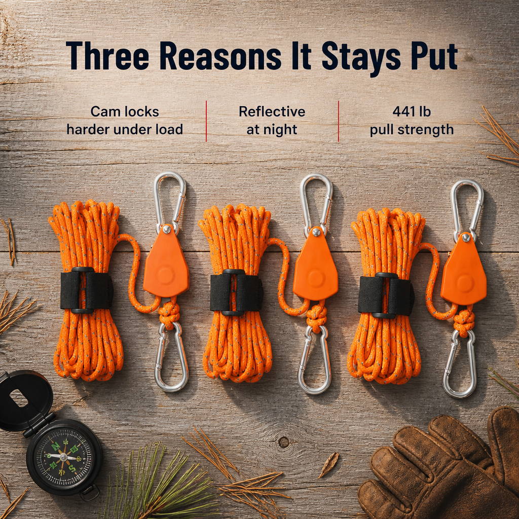 StrataLink™ — Pitch It Tight, Lock It Once, Forget the Knots
