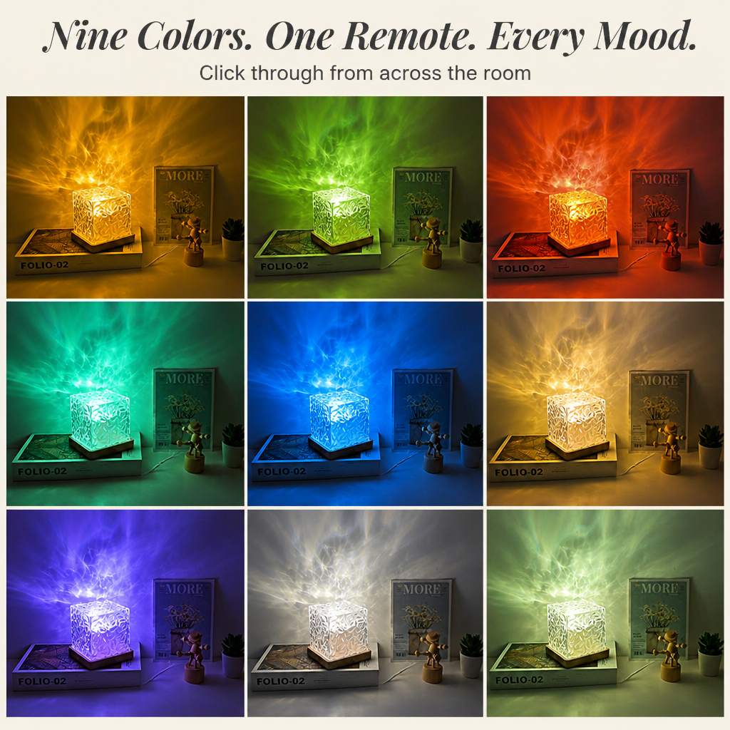 SereniWave™ — Wrap Your Room in Slow-Rolling Water-Wave Light